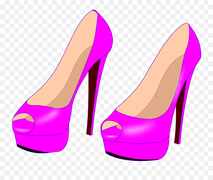 Pink Purple Walking Shoe Png Clipart - Red Heels Png Transparent Background Emoji,Heel Clipart