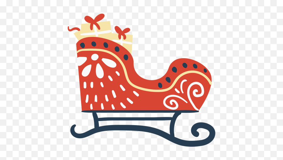 Side View Santa Sleigh - Furniture Style Emoji,Side By Side Clipart