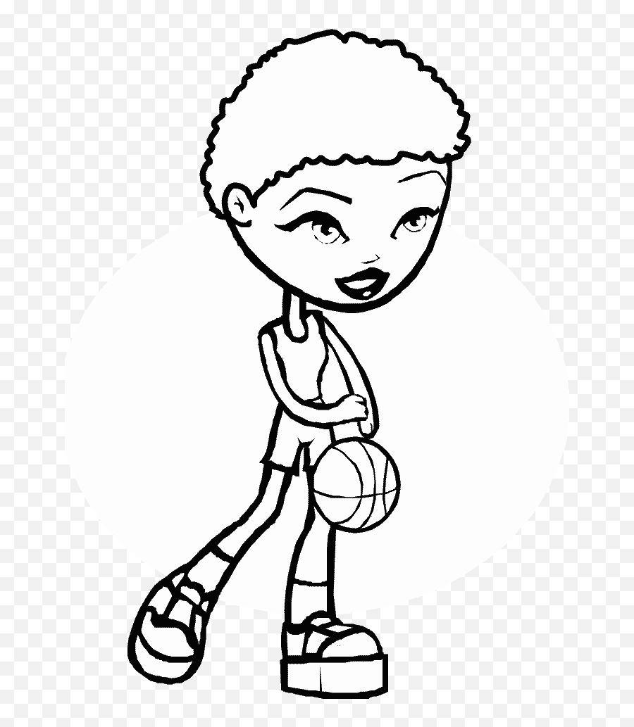 Play Basketball Clipart Black And White - Clip Art Library Standing Emoji,Basketball Clipart Black And White