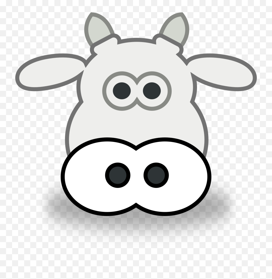 Draw Easy Cow Face - Clip Art Library Cartoon Cow Head Emoji,Cow Clipart