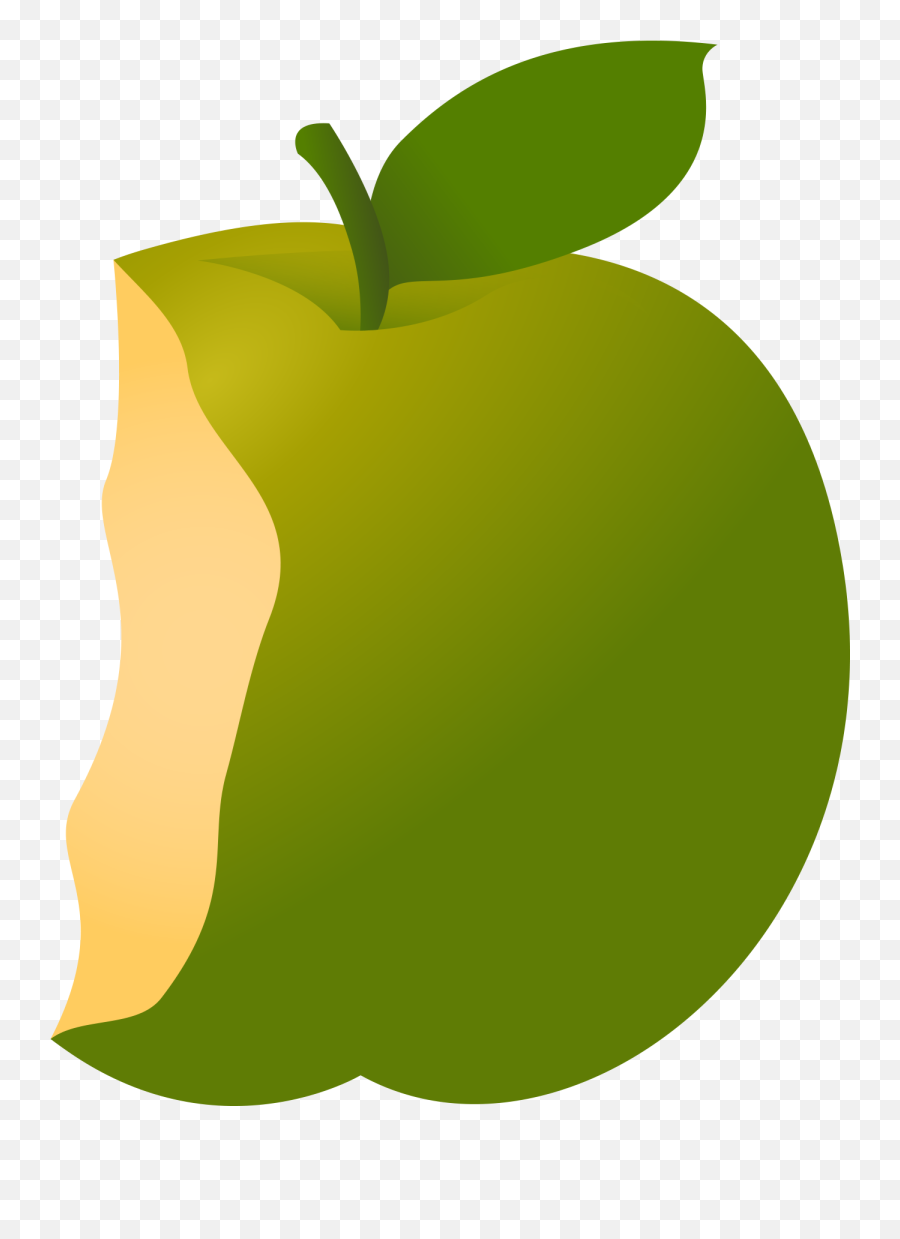 Apple Clipart Bitten Green - Clipart Fruits With Bite Emoji,Apple Clipart Transparent