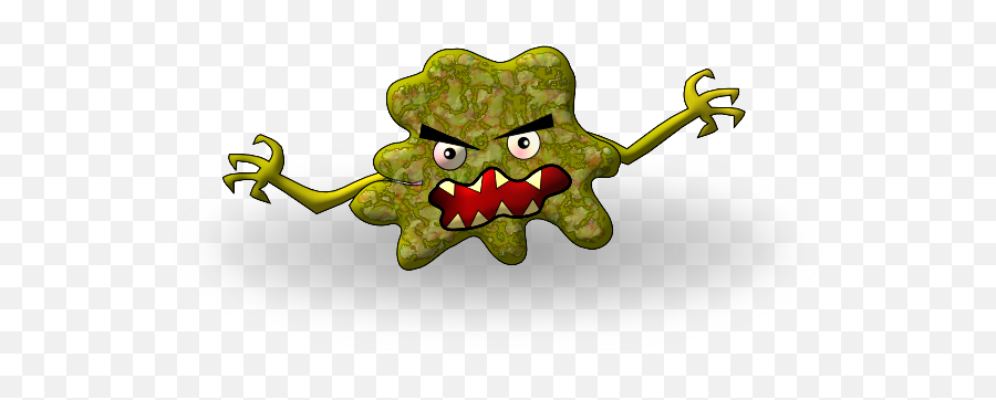 Cartoon Germs And Bacteria Clipart - Virus Animate Emoji,Bacteria Clipart