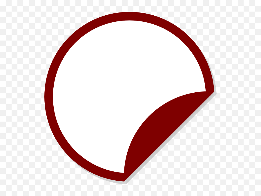 Red White Sticker Shadow Clip Art At Clkercom - Vector Clip Emoji,Stickers Clipart