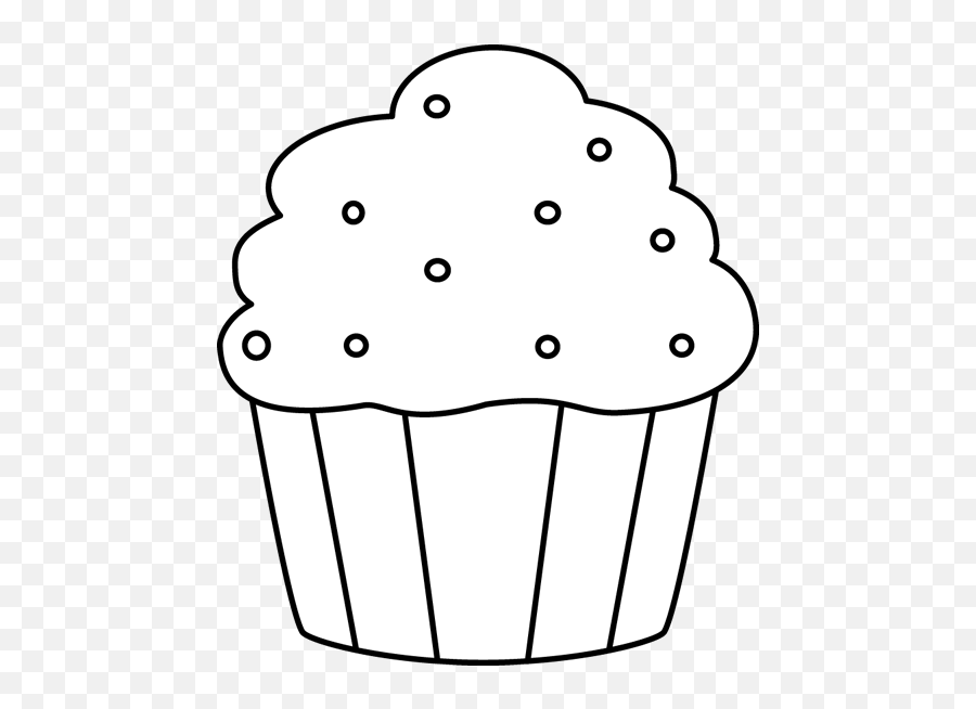 Cupcake Clip Art - Cupcake Images Clipart Black And White Cupcake With Candle Emoji,Cupcakes Clipart
