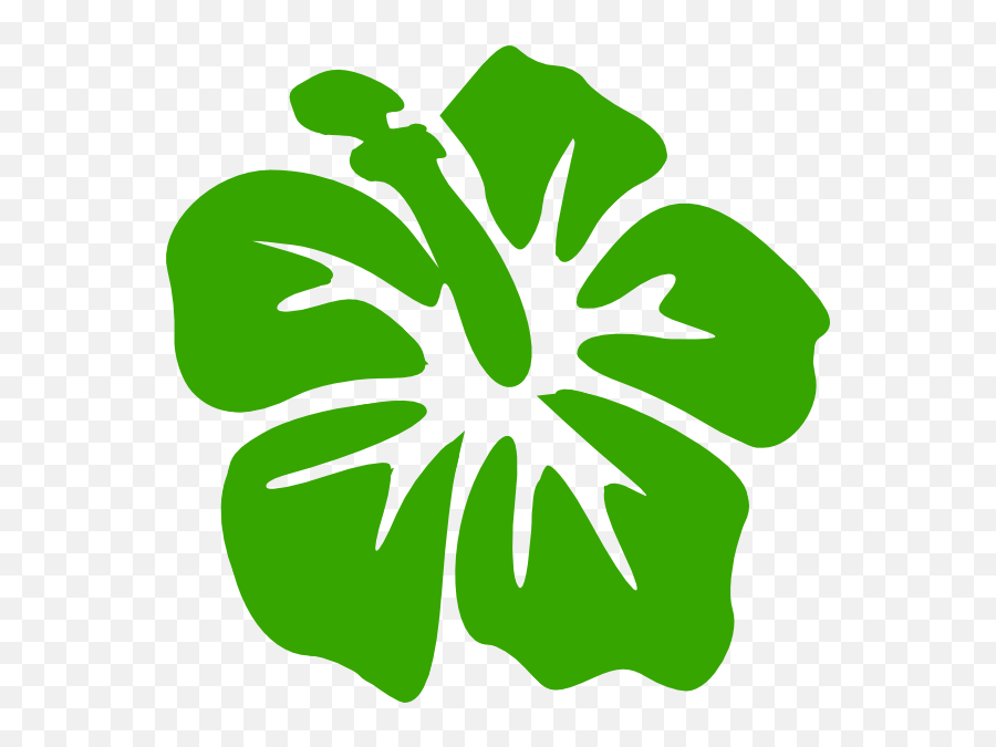 Hawaiian Flower Clipart - Green Hawaiian Flowers Clipart Emoji,Hawaiian Flower Clipart