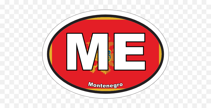 Montenegro Me Flag Oval Magnet - Language Emoji,Oval Clipart