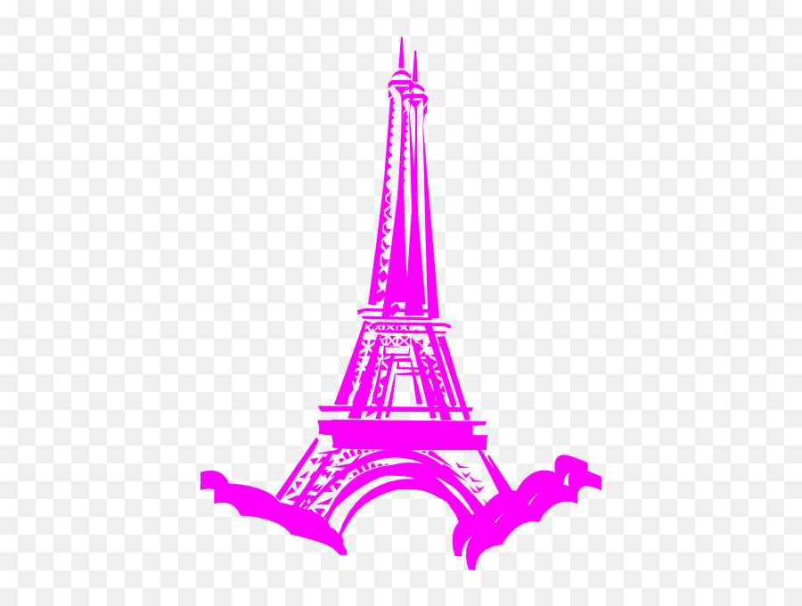 Pink In Paris Clip Art At Clker - Transparent Cute Eiffel Tower Clipart Emoji,Paris Clipart