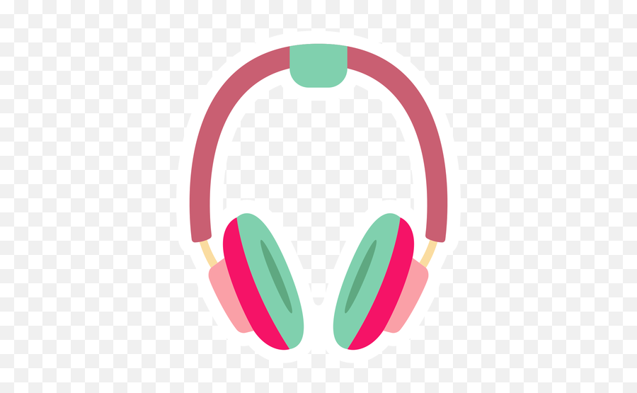 Headphones Flat Sticker - Transparent Png U0026 Svg Vector File Auriculares Png Emoji,Headphones Transparent