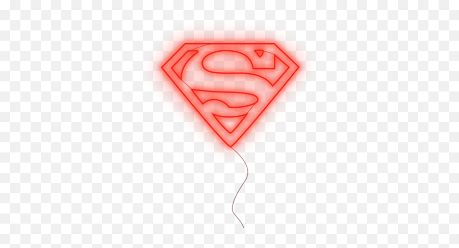 Superman In Neon Style Red Light T - Shirt Superman Neon Logo Png Emoji,Superman Symbol Png