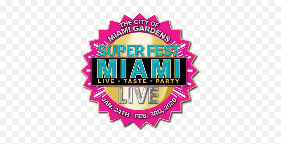 Superfest Miami Live Presented By The City Of Miami Gardens - Language Emoji,Super Bowl Liv Logo