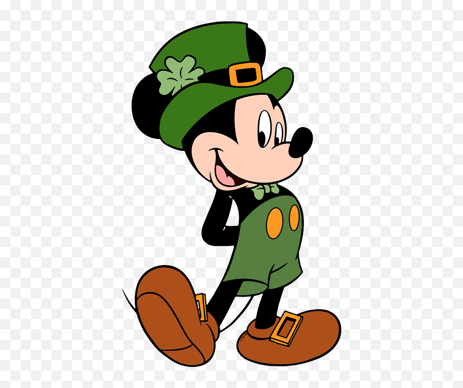 Misc - Clip Art Mickey Mouse St Day Emoji,St Patricks Day Clipart