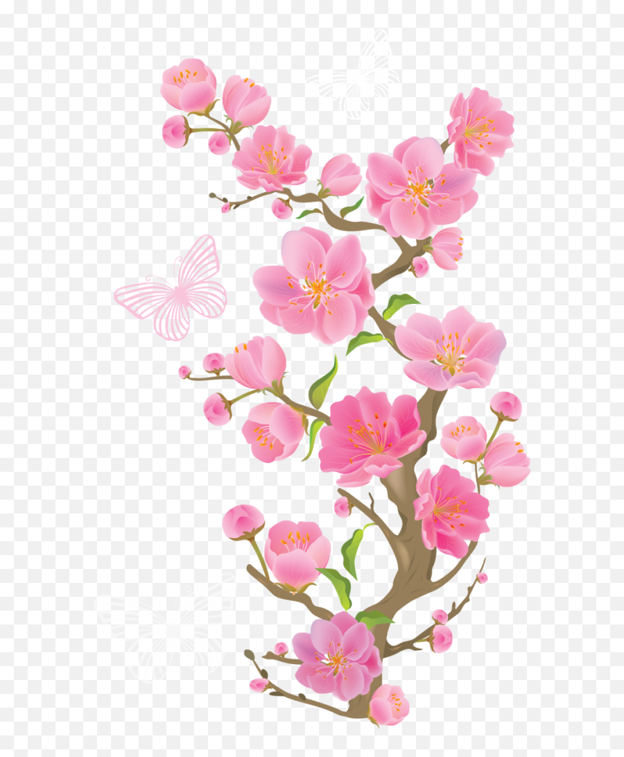 Cherry Blossom Hd Png Transparent - Transparent Background Pink Flowers Clipart Emoji,Cherry Blossom Png