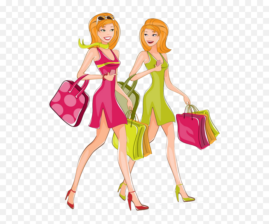 Shopping Clipart Glam Girl - Barbie Cartoon Shopping Emoji,Shopping Clipart