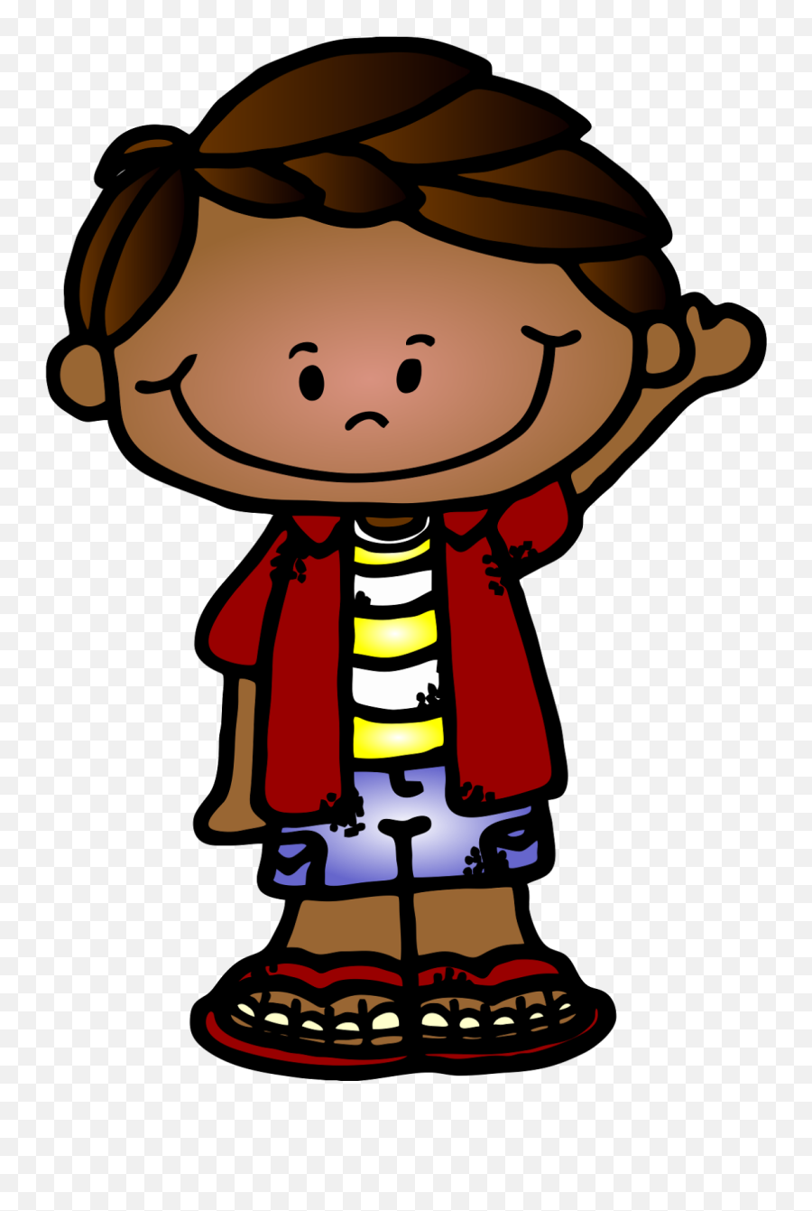 Cartoon Clip Art Kids Clipart - Niño De Color Dibujo Emoji,June Clipart