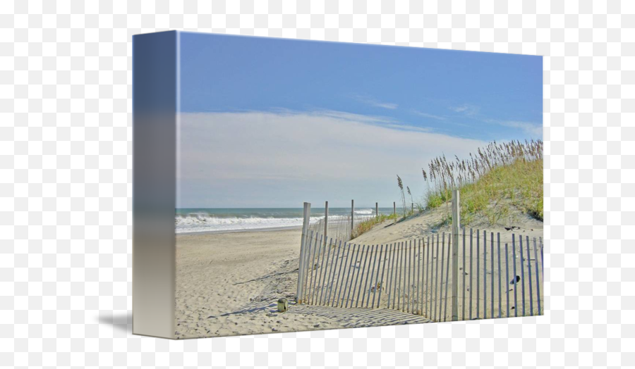Romantic Beach Walk Scene With White Fence By M Bleichner - Horizon Emoji,White Fence Png