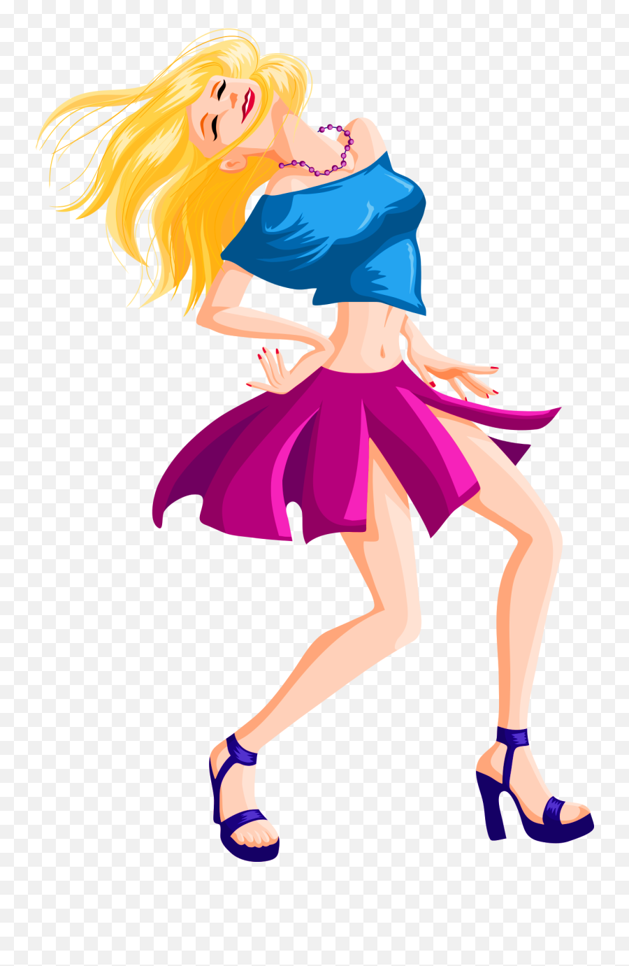 Dancing Girl Vector Png Transparent Image - Pngpix Fictional Character Emoji,Girl Png