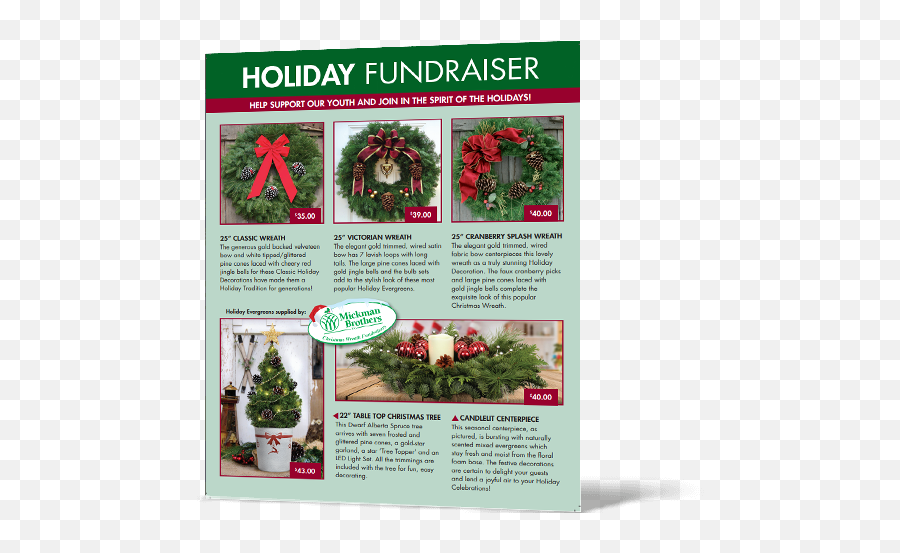 Holiday Fundraiser Emoji,Holiday Wreath Png
