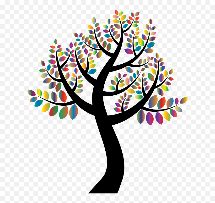 Microsoft Clip Art Family Tree - Tree With Colorful Leaves Png Emoji,Family Tree Clipart