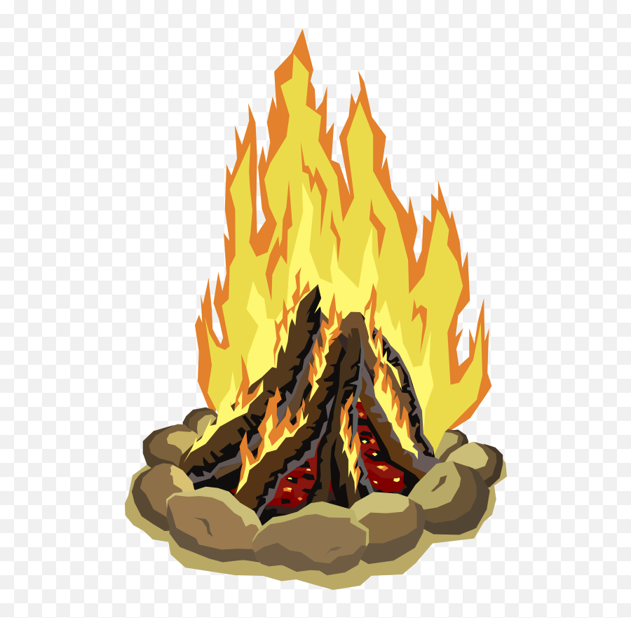 Campfire - Isolated Openclipart Emoji,Camp Fire Clipart