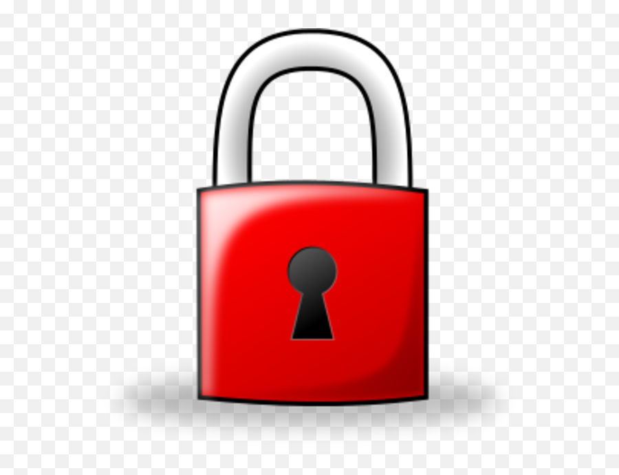 Red Lock Clipart - Red Lock Emoji,Lock Clipart