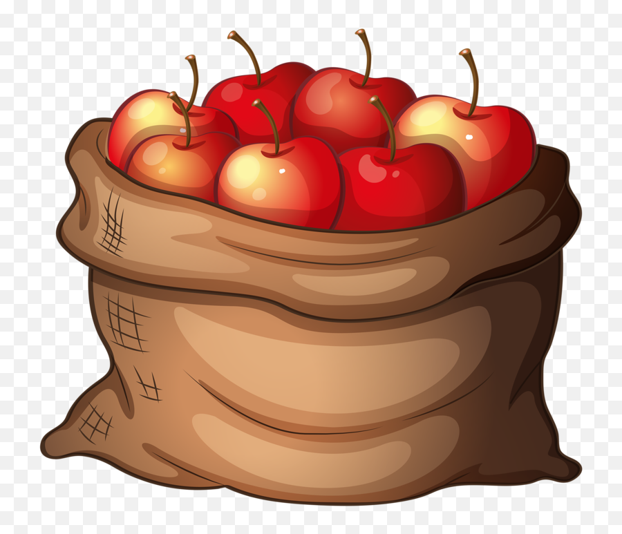 Sack Of Apples - Dibujo De Mesa Con Frutas Y Verduras Emoji,Apples Clipart