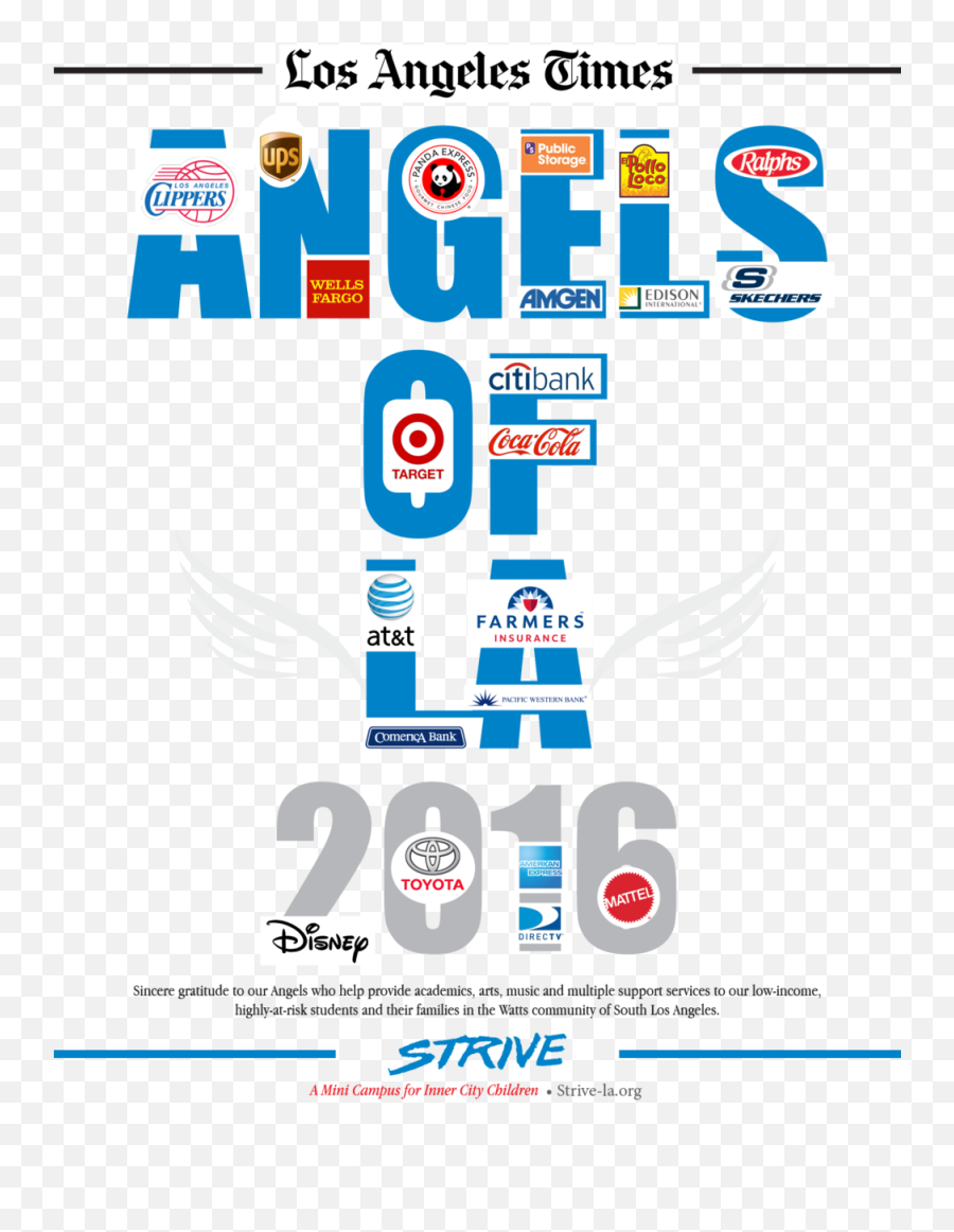 Angels Of La U2014 Strive - Los Angeles Times Emoji,Corporate Logos