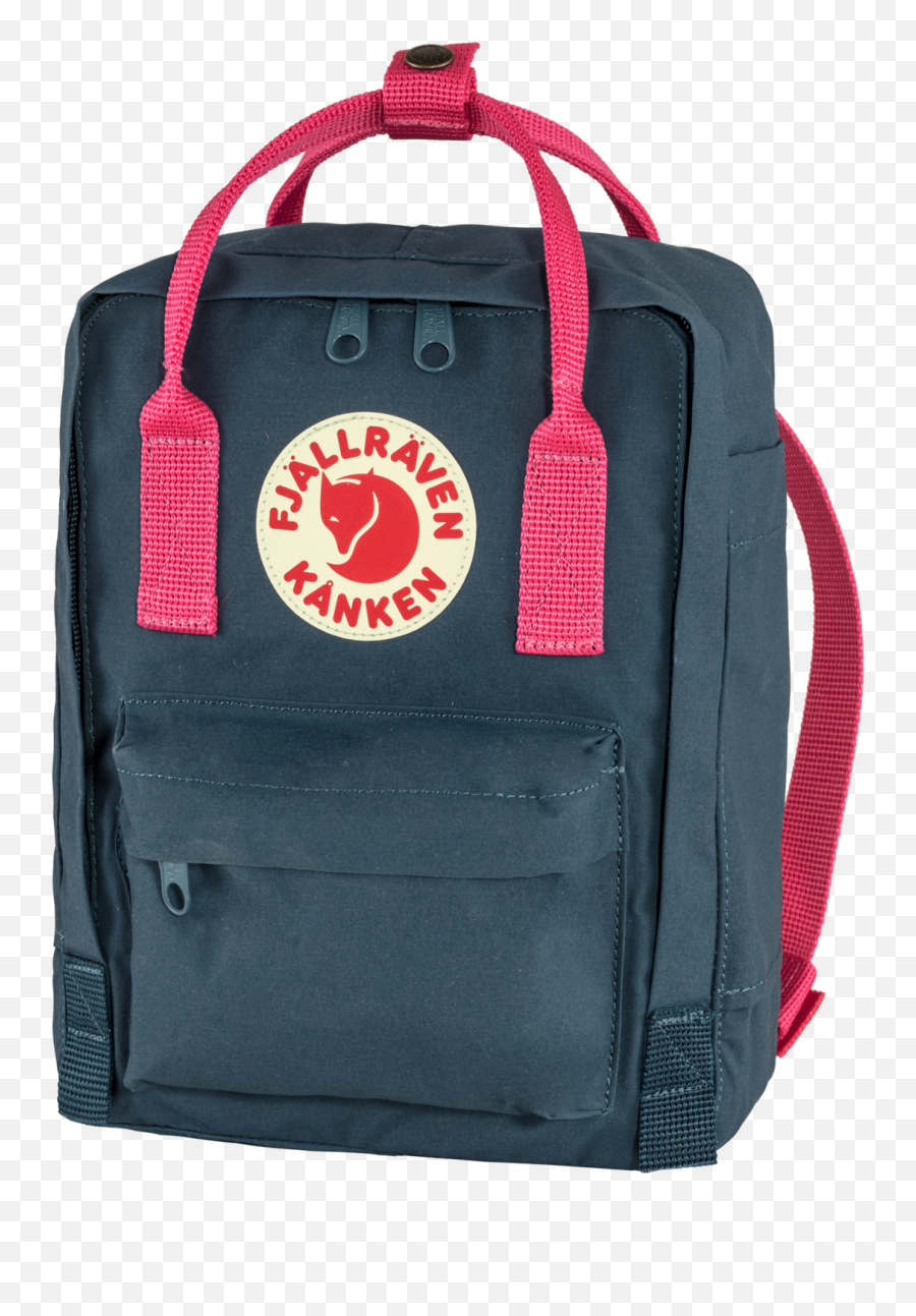 Fjallraven Kanken Mini Backpack - Royal Blue Flamingo Pink Emoji,Kanken Logo