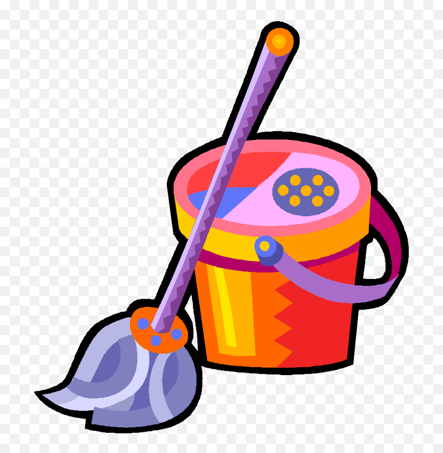Mop And Bucket Royalty Free Vector Clip - Clip Art On Cleanliness Emoji,Mop Clipart
