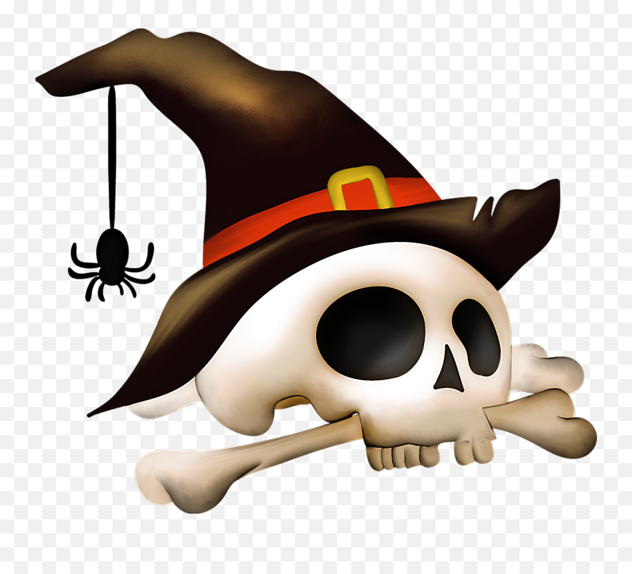 Skull Clipart Halloween - Transparent Halloween Png Emoji,Skull Clipart