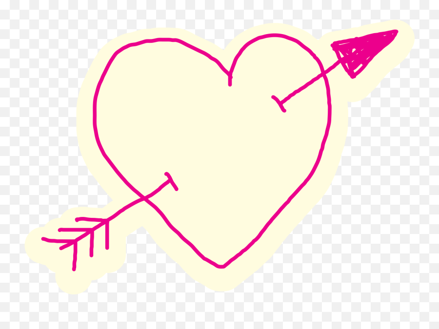 Free Heart Hand Drawn Arrow Png With - Girly Emoji,Hand Drawn Heart Png