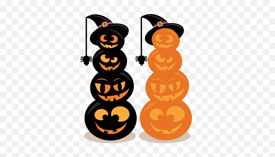50 Cents Stacked Jack O Lanterns Svg Cut Files Halloween - Stacked Jack O Lantern Png Emoji,Jack O Lantern Clipart