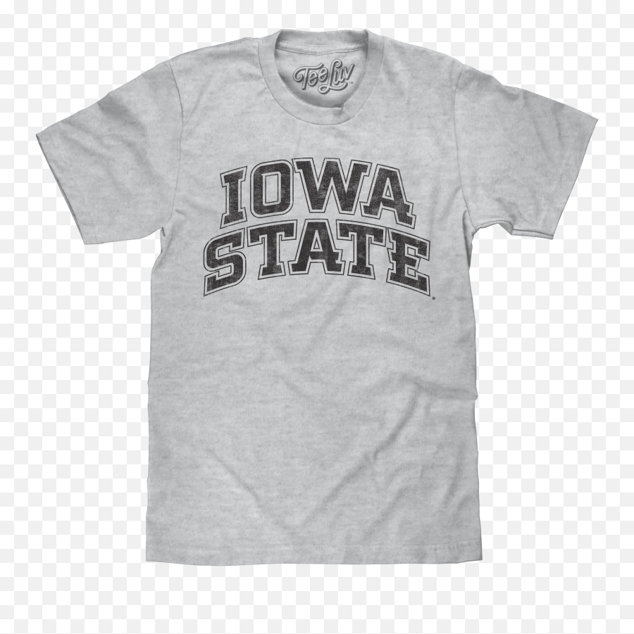 Iowa State University T - Shirt Gray Short Sleeve Emoji,Iowa State University Logo