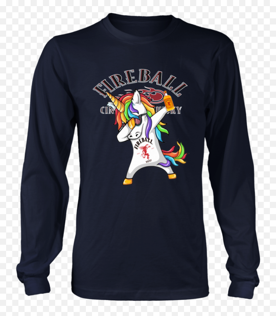 Fireball Whiskey U2013 Unicorn Dabbing Shirt Long Sleeve - Good The Bad The Slow Shirt Emoji,Fireball Whiskey Logo
