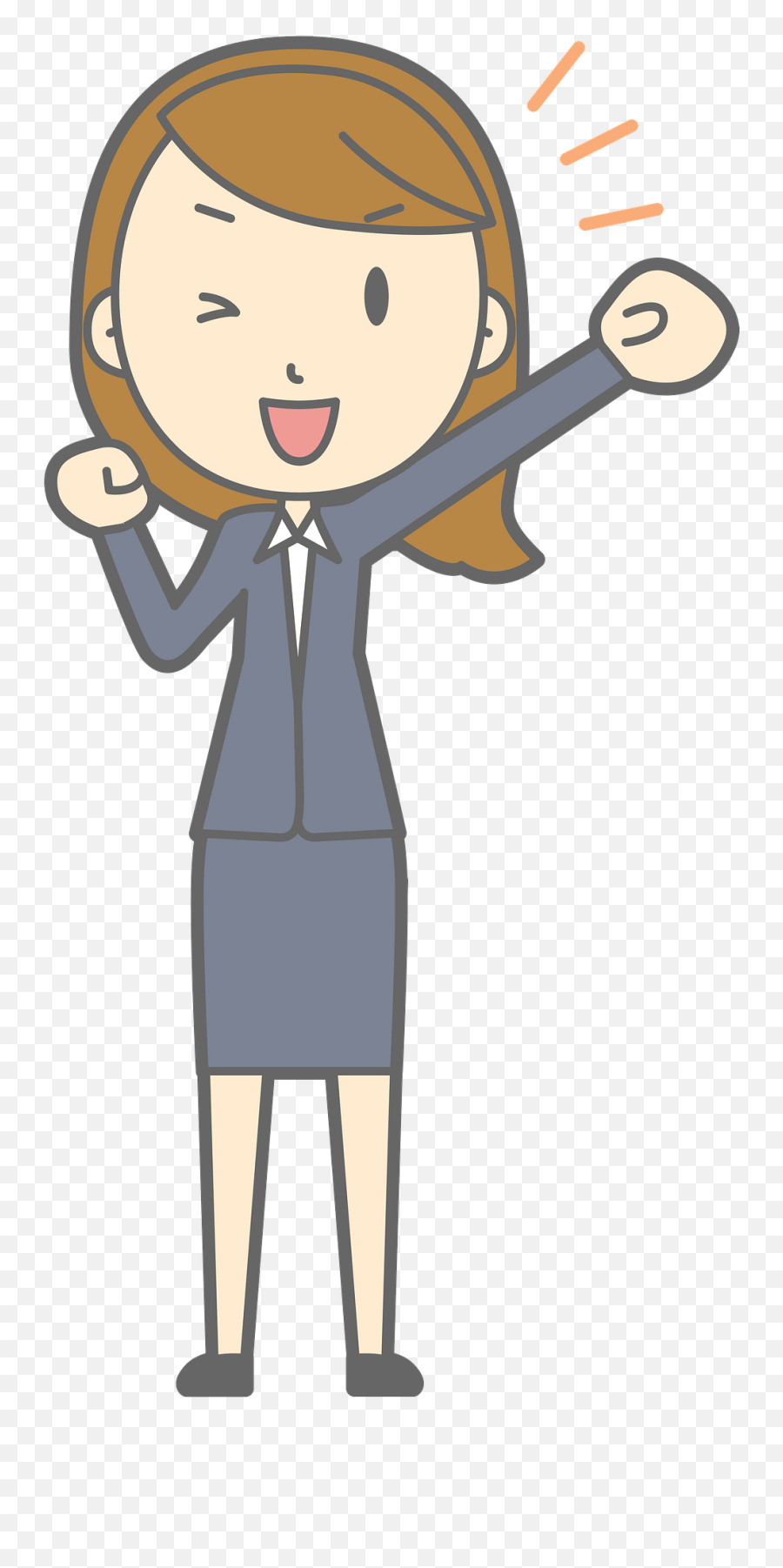 Lenore Businesswoman Is Cheering Clipart Free Download - Happy Emoji,Cheer Clipart
