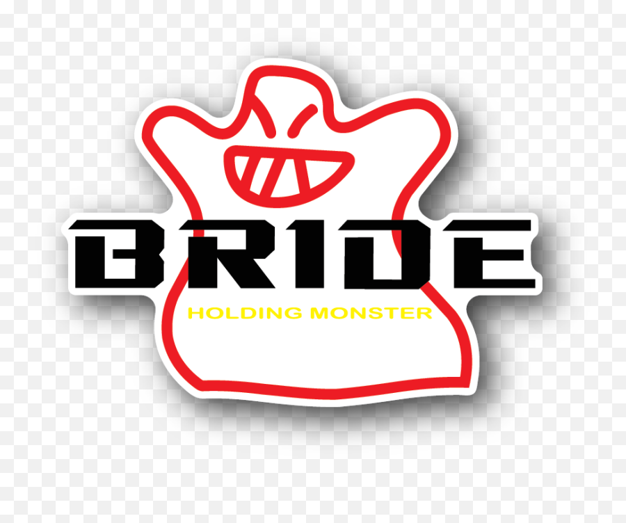 Bride Holding Monster - Racing Sticker Vinyl Sticker Emoji,Bride Logo
