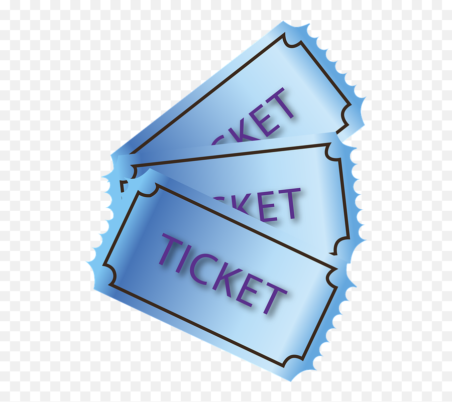 Ticket Clipart Transparent Background - Blue Raffle Ticket Clipart Png Emoji,Ticket Clipart