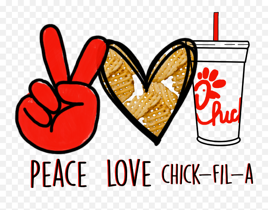 Peace Love Chick - Fila Sublimation Transfer Emoji,Chick Fil A Png