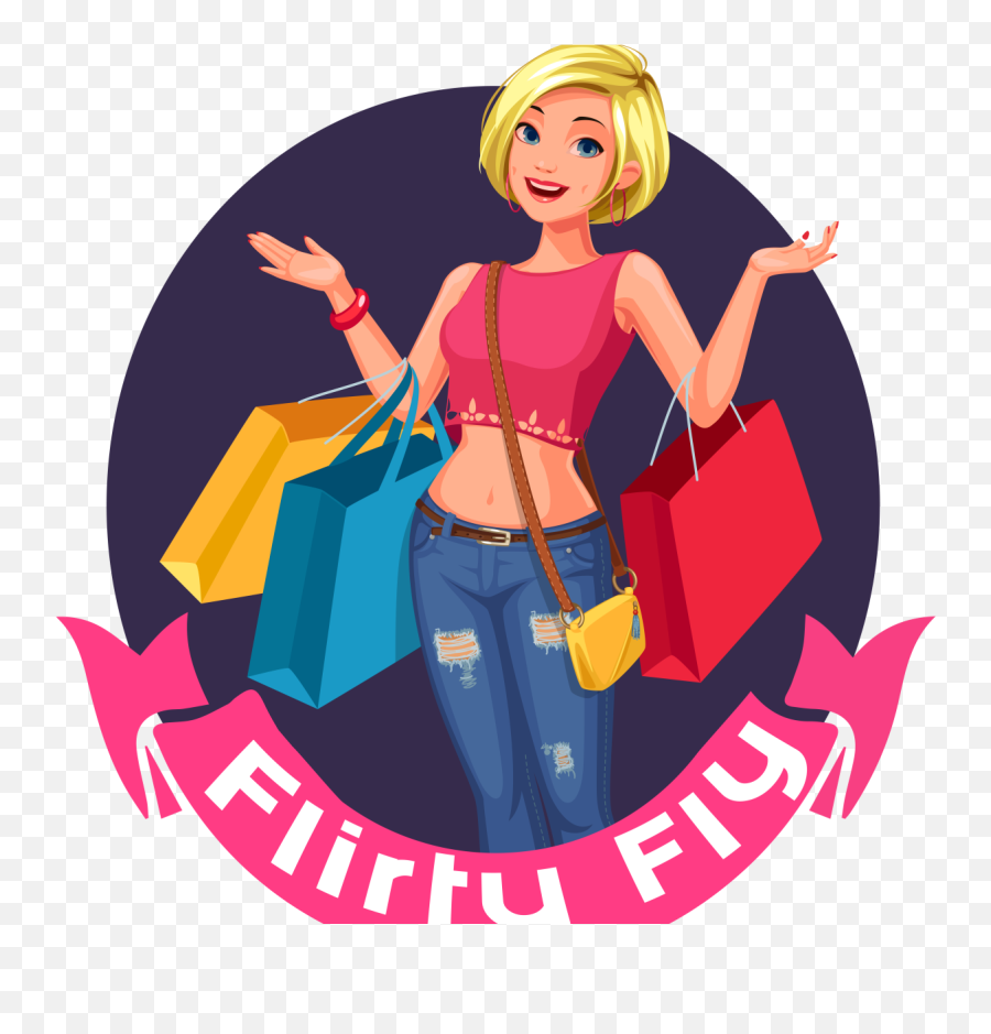 Custom Logo Design - Design Cartoon Girl Shopping Logo Emoji,Fashion Logos