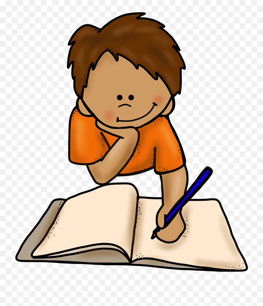 Boy Writing Clipart Transparent Png - Writing Clipart Png Emoji,Writing Clipart
