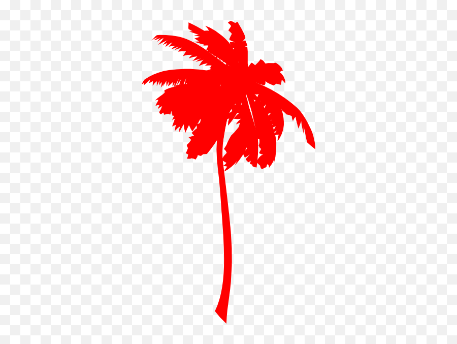 Red Palm Tree Clip Art At Clkercom - Vector Clip Art Online Emoji,Red Tree Png