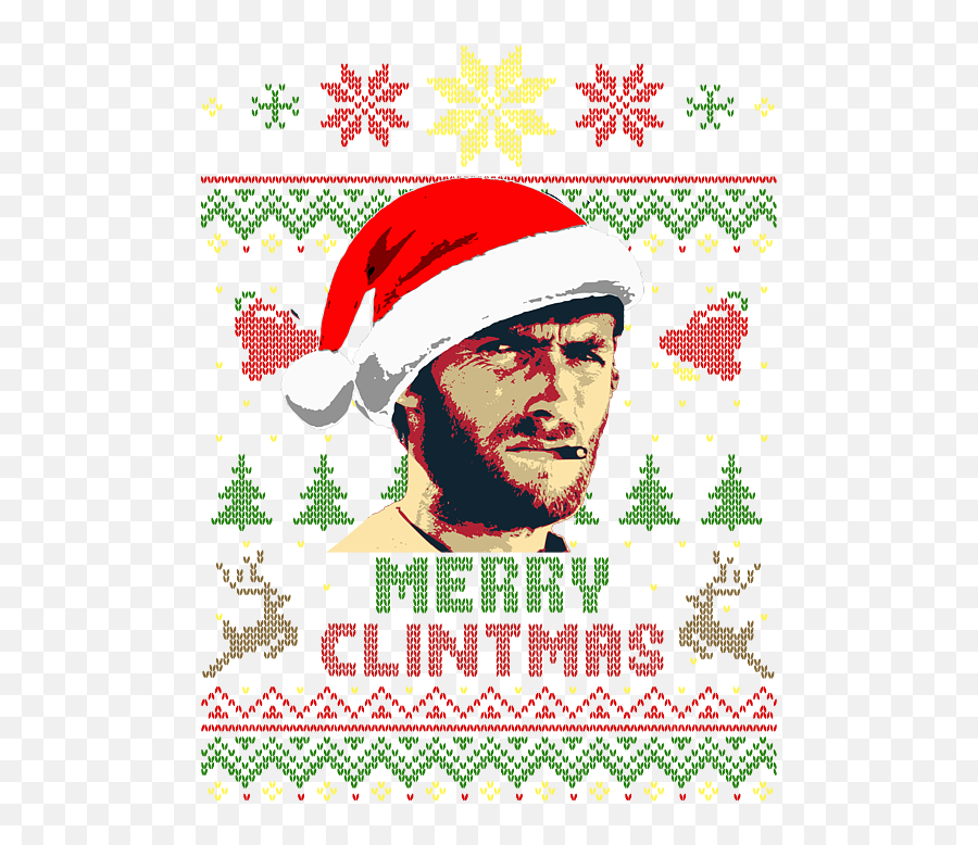 Merry Clintmas Clint Eastwood Christmas Portable Battery Emoji,Clint Eastwood Png