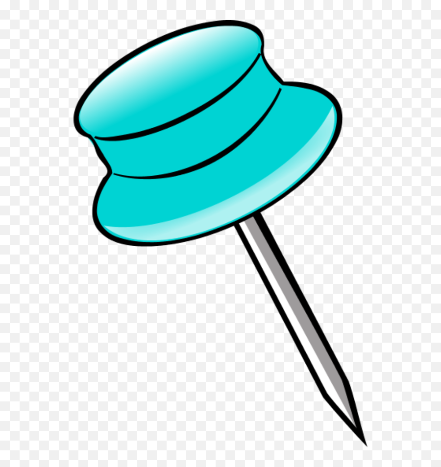 Download Light Blue Push Pin Clipart - Pin Clipart Emoji,Pin Clipart