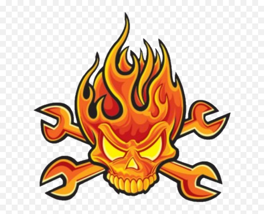 Png Logos Fire Skull Clipart - Skull Of Fire Png Emoji,Fire Logos
