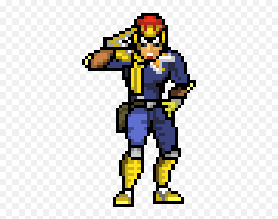 Captain Falcon Pixel - Pixel Captain Falcon Png Emoji,Captain Falcon Png