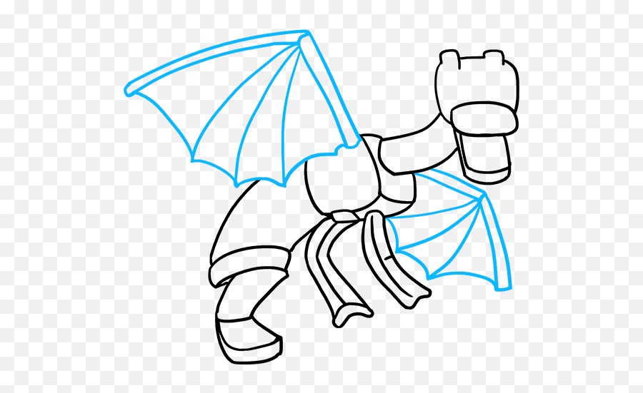 How To Draw Ender Dragon From Minecraft - Really Easy Draw The Minecraft Ender Dragon Emoji,Ender Dragon Png