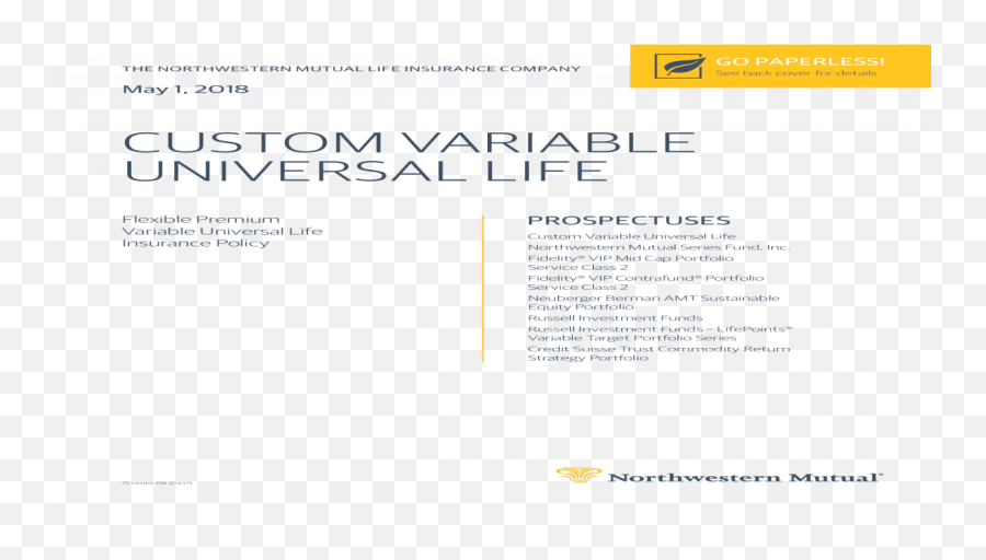 Custom Variable Universal Life - Document Emoji,Northwestern Mutual Logo