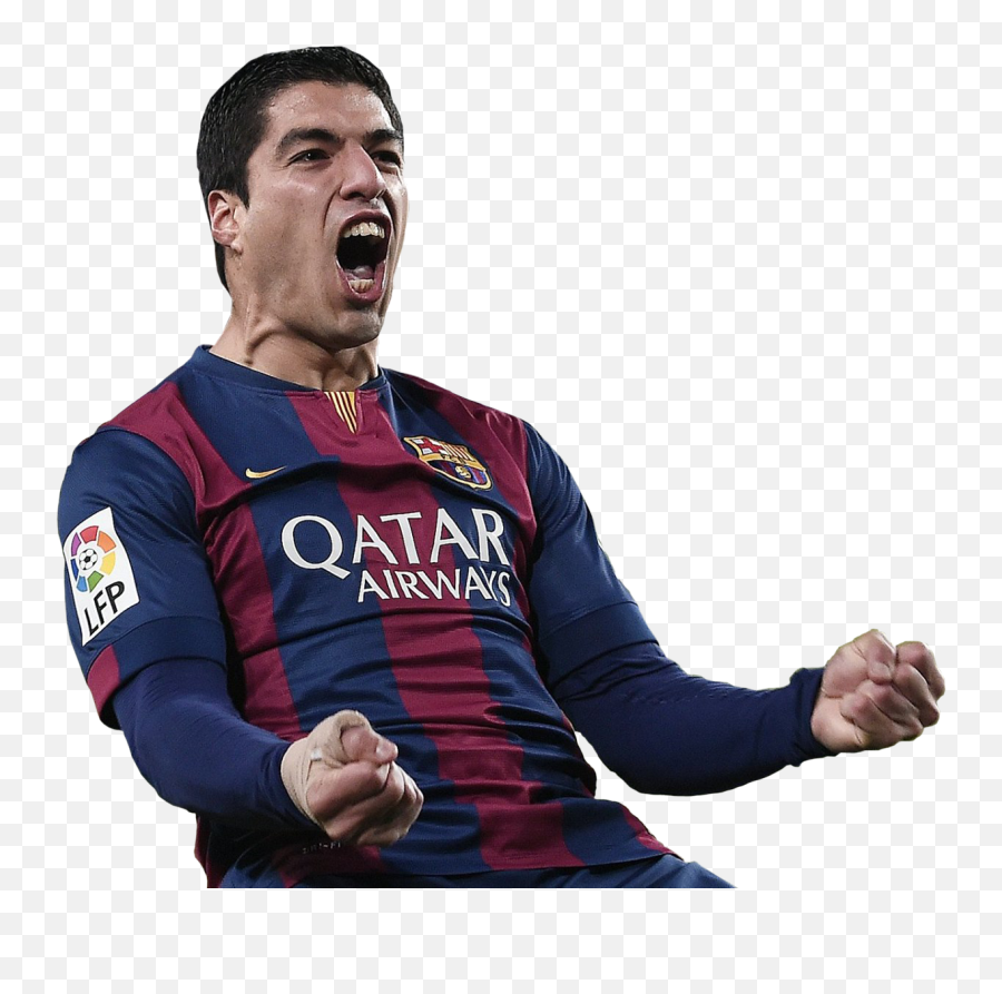 Football Player Clipart - Luis Suarez White Background Hd Luis Suárez 2015 Png Emoji,Soccer Player Clipart