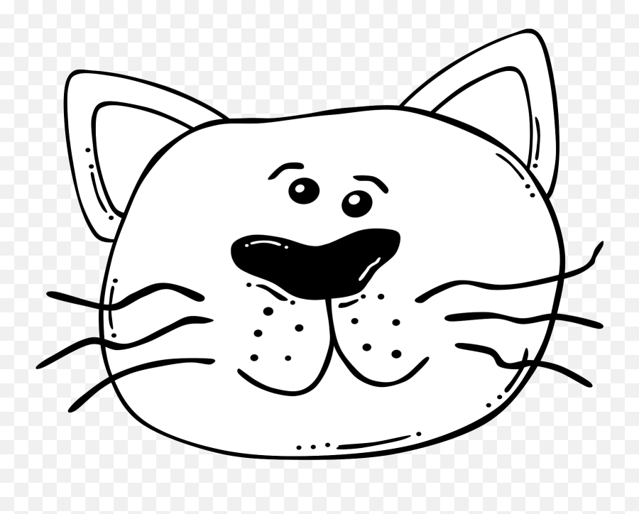 Grey And White Cat Face Png Svg Clip Art For Web - Download Clip Art Emoji,Cat Face Png