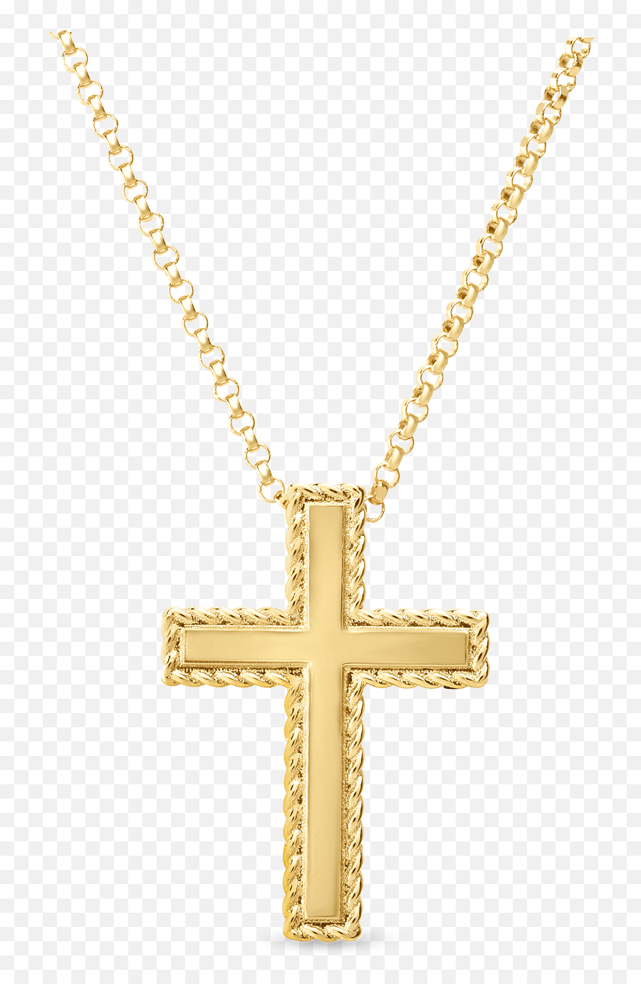 Roberto Coin 18kt Gold Cross Necklace - Golden Cross Necklace Transparent Emoji,Gold Cross Png