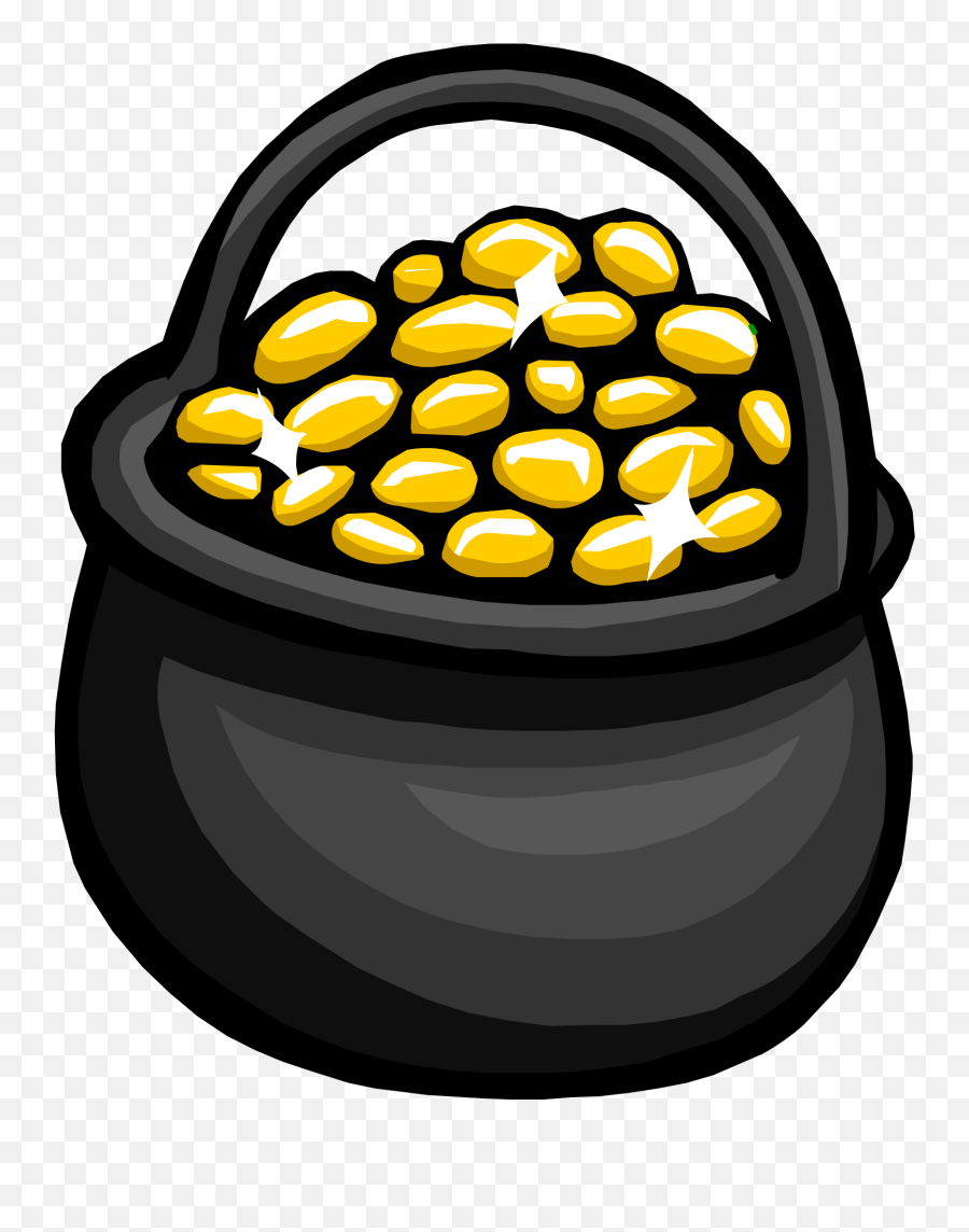 Pot Ogold - Transparent Pot Of Gold Cartoon Emoji,Pot Of Gold Png